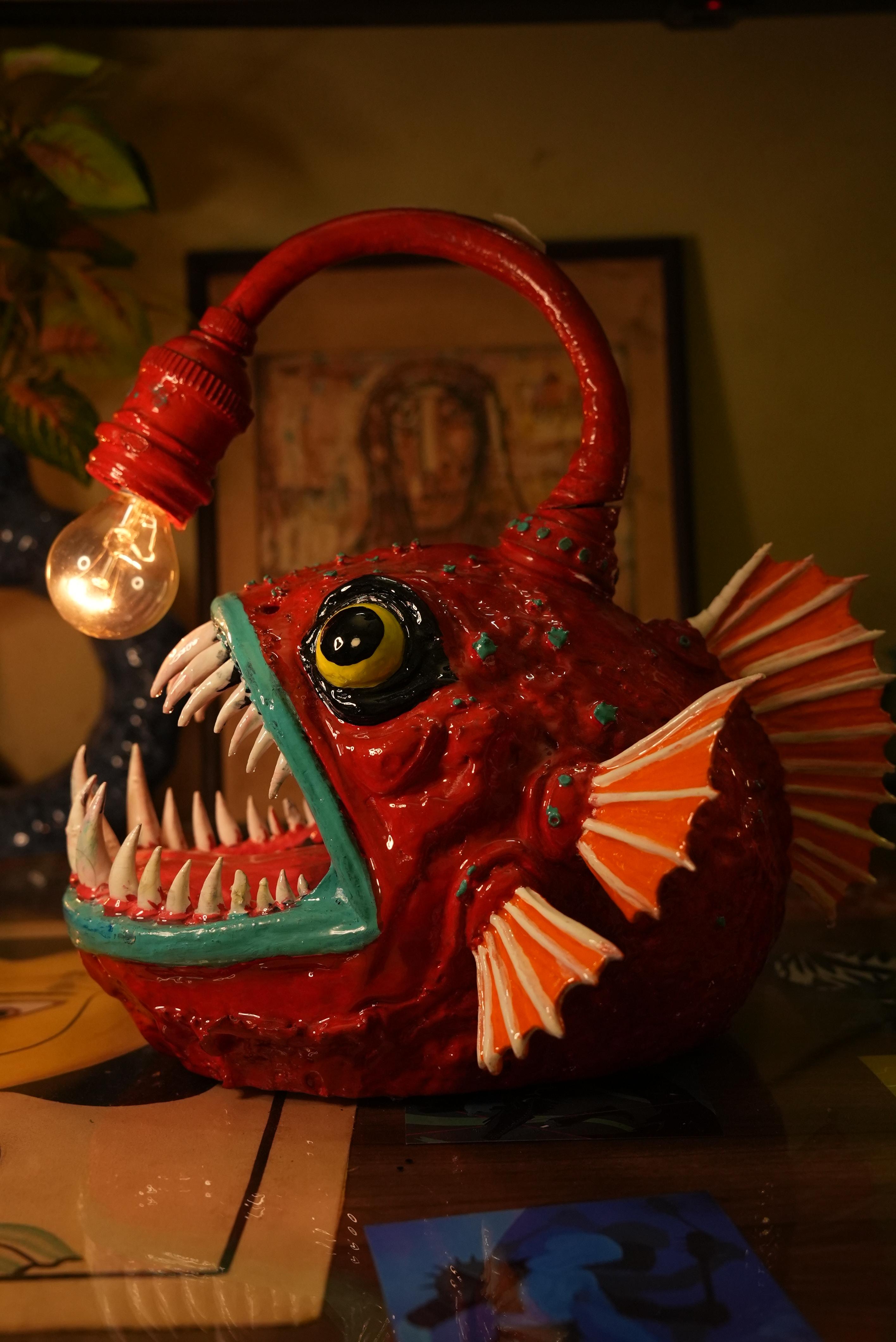 Angler Lamp — Ember Red