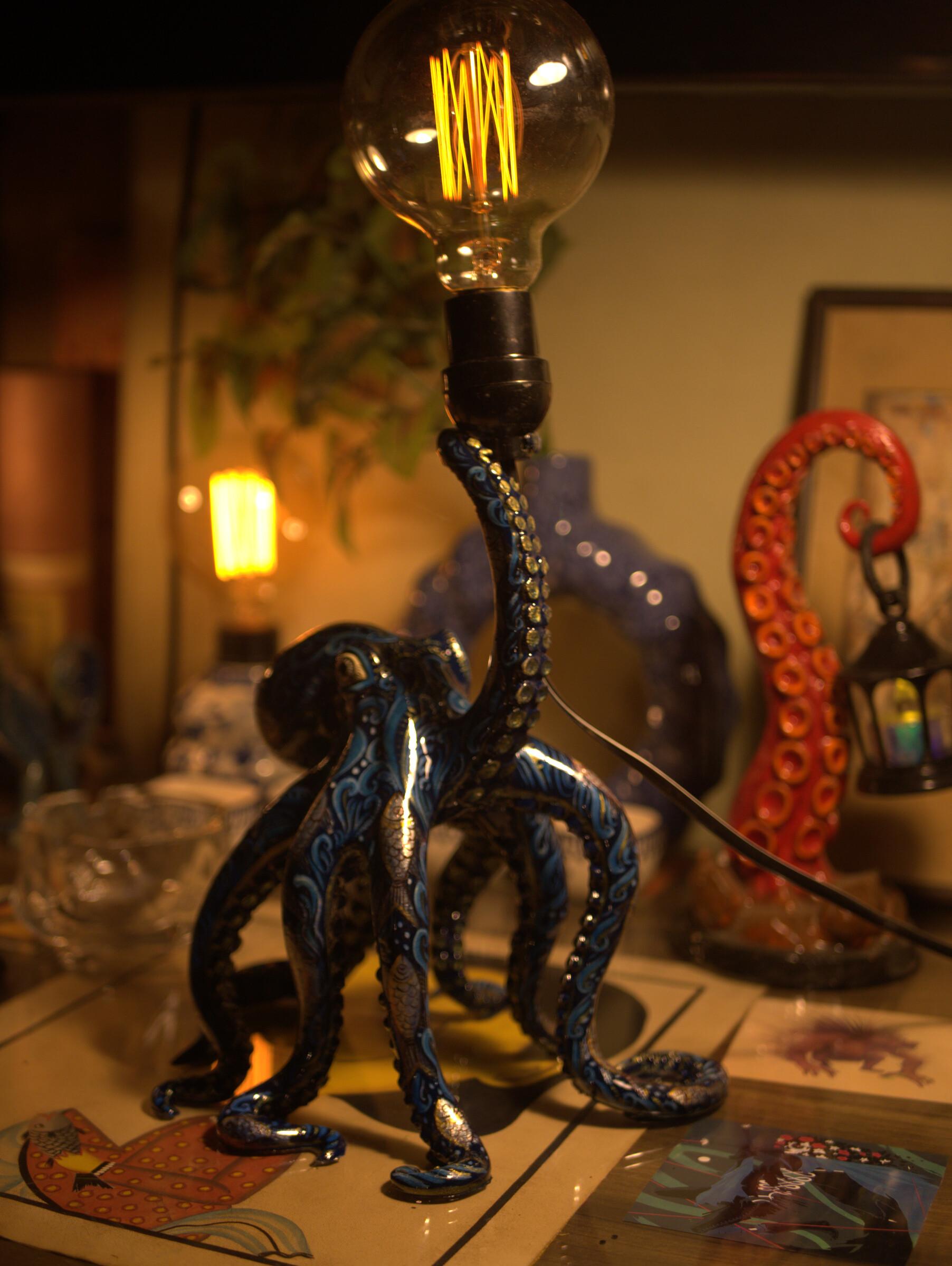 Pattachitra Octopus Lamp — Nilambari